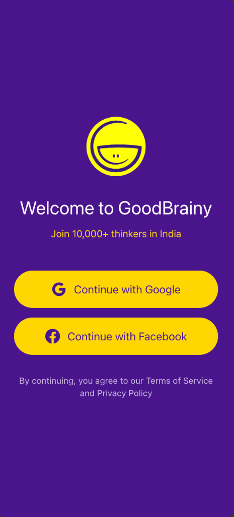 Welcome Screen